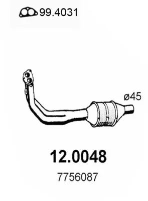 Catalytic Converter Fiat PANDA · Lancia Y10
