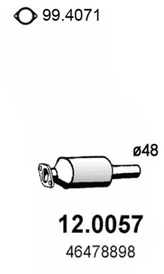 Catalytic Converter Fiat PALIO Weekend · Fiat STRADA Pickup