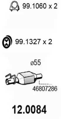 Catalytic Converter Fiat STILO · Fiat STILO Multi Wagon · Fiat STILO VAN