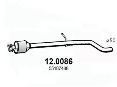 Catalytic Converter Fiat IDEA · Lancia MUSA
