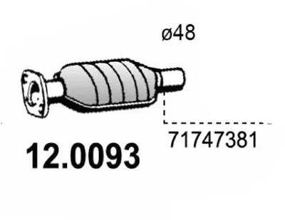 Catalytic Converter Fiat SEDICI · Suzuki SX4