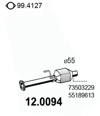 Catalytic Converter Fiat STILO · Fiat STILO Multi Wagon · Fiat STILO VAN