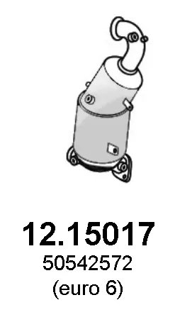 Soot filter/particles, exhaust system ASSO 12.15017
