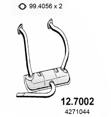 Rear Muffler Fiat 126 · Fiat 500