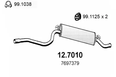 Rear Muffler Fiat CINQUECENTO