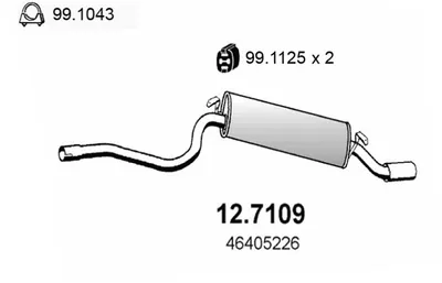 Rear Muffler Fiat CINQUECENTO · Fiat CINQUECENTO VAN