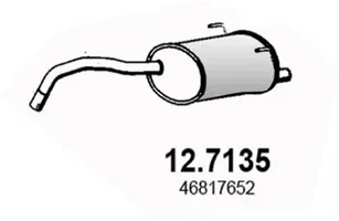 Rear Muffler Fiat PANDA · Fiat 500 · Fiat PANDA Hatchback Van