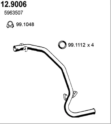 Exhaust Pipe Alfa Romeo AR 6 Bus · Alfa Romeo AR 6 Van · Citroën C25 Bus