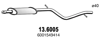 Centre Muffler Renault LOGAN I Estate · Dacia LOGAN MCV