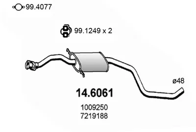 Centre Muffler Ford ESCORT VI · Ford ESCORT VI Saloon · Ford ESCORT VI Turnier