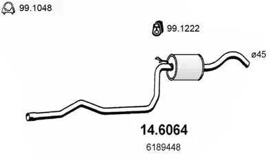 Centre Muffler Ford FIESTA III