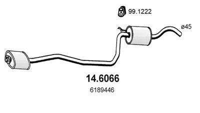 Centre Muffler Ford FIESTA III