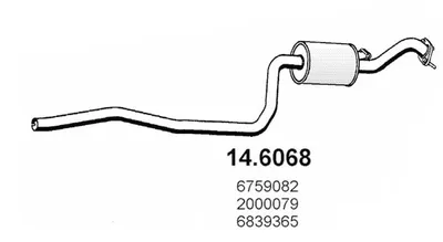 Centre Muffler Ford FIESTA III
