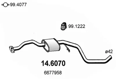 Centre Muffler Ford ESCORT V · Ford ESCORT V Turnier · Ford ESCORT V Saloon