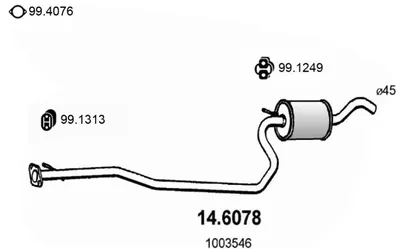 Centre Muffler Ford FIESTA IV · Ford PUMA · Ford FIESTA Hatchback Van