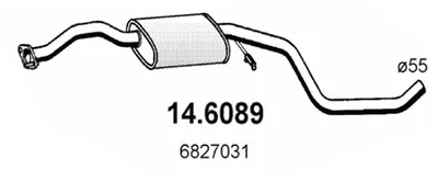 Centre Muffler Ford ESCORT V · Ford ESCORT V Turnier · Ford ESCORT V Saloon