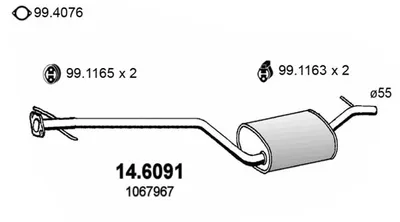 Centre Muffler Ford FOCUS I · Ford FOCUS I Turnier · Ford FOCUS I Saloon