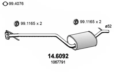 Centre Muffler Ford FOCUS I · Ford FOCUS I Turnier · Ford FOCUS I Saloon