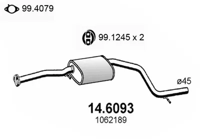 Centre Muffler Ford MONDEO II · Ford MONDEO II Turnier · Ford MONDEO II Saloon