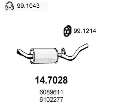 Rear Muffler Ford ESCORT III · Ford ESCORT III Turnier