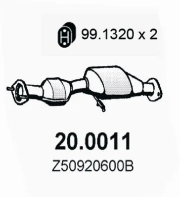 Catalytic Converter Mazda 323 C V · Mazda 323 F V · Mazda MX-3