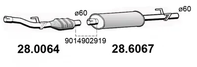 Catalytic Converter Mercedes-Benz SPRINTER 2-t Platform/Chassis · Mercedes-Benz SPRINTER 2-t Van · Mercedes-Benz SPRINTER 2-t Bus