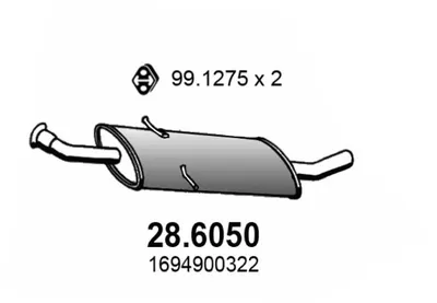 Centre Muffler Mercedes-Benz A-CLASS