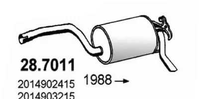 Rear Muffler Mercedes-Benz 190