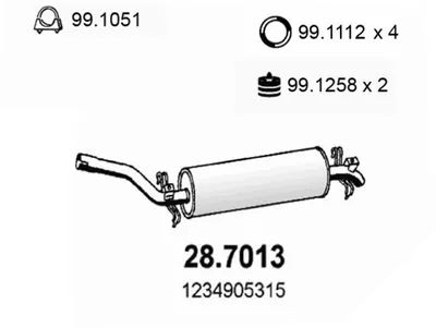 Rear Muffler Mercedes-Benz 123 Coupe · Mercedes-Benz 124 Saloon · Mercedes-Benz 123 Saloon