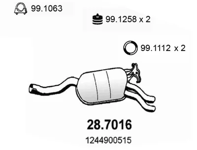 Rear Muffler Mercedes-Benz 124 Coupe · Mercedes-Benz 124 Saloon · Mercedes-Benz E-CLASS