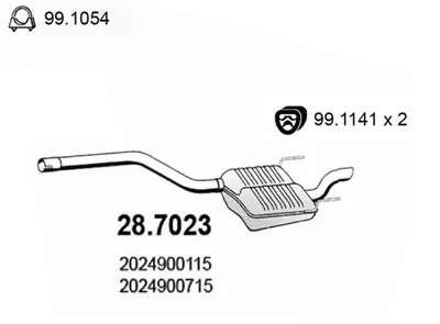Rear Muffler Mercedes-Benz C-CLASS · Mercedes-Benz C-CLASS T-Model