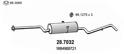 Rear Muffler Mercedes-Benz A-CLASS
