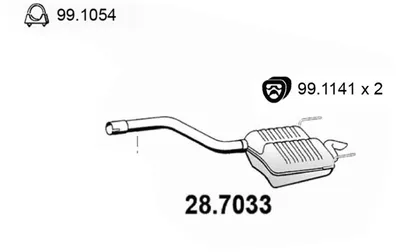 Rear Muffler Mercedes-Benz C-CLASS · Mercedes-Benz C-CLASS T-Model