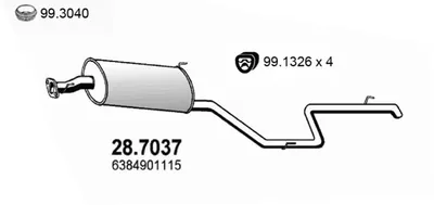 Rear Muffler Mercedes-Benz VITO Bus · Mercedes-Benz VITO Van · Mercedes-Benz V-CLASS