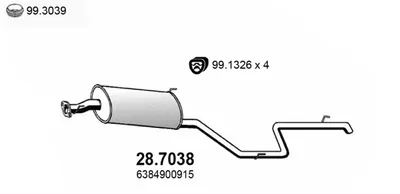 Rear Muffler Mercedes-Benz VITO Bus · Mercedes-Benz VITO Van · Mercedes-Benz V-CLASS