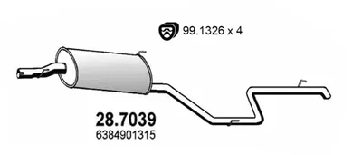 Rear Muffler Mercedes-Benz VITO Bus · Mercedes-Benz VITO Van · Mercedes-Benz V-CLASS