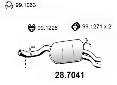Rear Muffler Mercedes-Benz E-CLASS