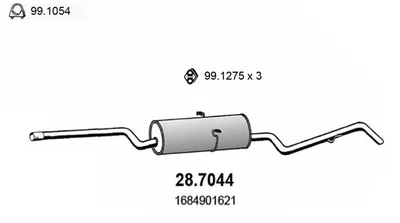 Rear Muffler Mercedes-Benz A-CLASS