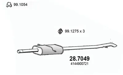 Rear Muffler Mercedes-Benz VANEO