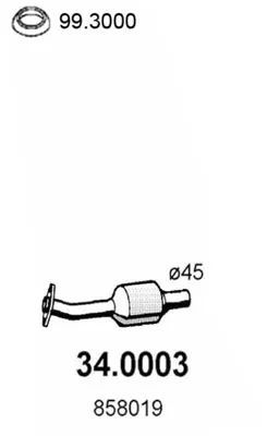 Catalytic Converter Opel CORSA B · Opel TIGRA · Vauxhall CORSA Mk I
