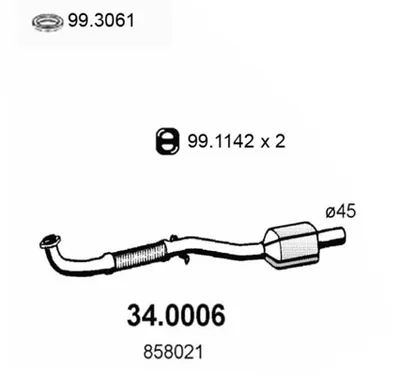 Catalytic Converter Opel CORSA B