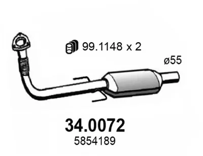 Catalytic Converter Opel VECTRA C · Opel VECTRA C GTS · Opel SIGNUM Hatchback