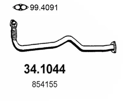 Exhaust Pipe Opel ASTRA F Saloon · Opel ASTRA F Hatchback · Opel VECTRA A