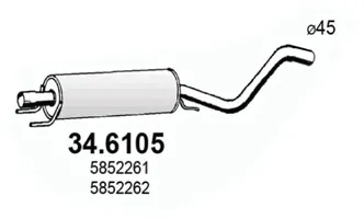 Centre Muffler Opel ASTRA G Hatchback · Opel ASTRA G Estate · Opel ASTRA G Saloon