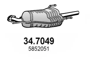 Rear Muffler Opel ASTRA G Estate · Opel ASTRA G Estate Van · Opel ASTRA G CLASSIC Caravan