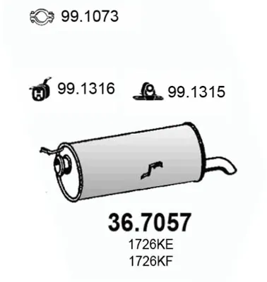 Rear Muffler Citroën C4 Coupe · Citroën C4 I · Citroën C4 I Saloon