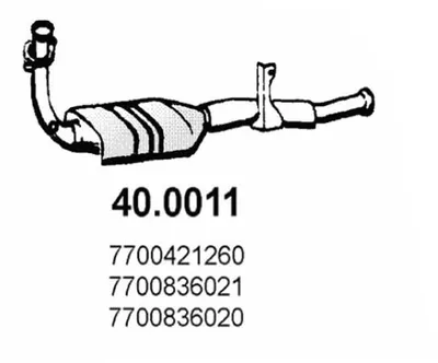 Catalytic Converter Renault MEGANE I · Renault MEGANE I Coach · Renault MEGANE I Classic