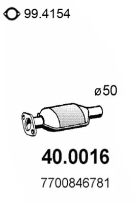 Catalytic Converter Renault MEGANE I · Renault MEGANE I Coach · Renault MEGANE I Classic