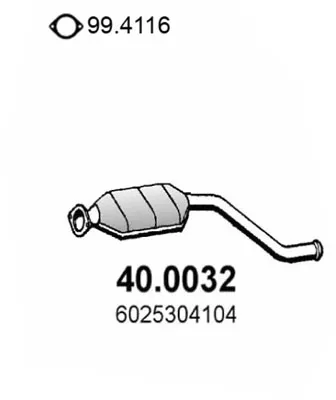 Catalytic Converter Renault ESPACE III · Vw GOLF VAN IV Variant