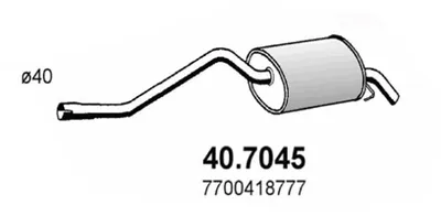 Rear Muffler Renault CLIO II · Renault CLIO II Hatchback Van